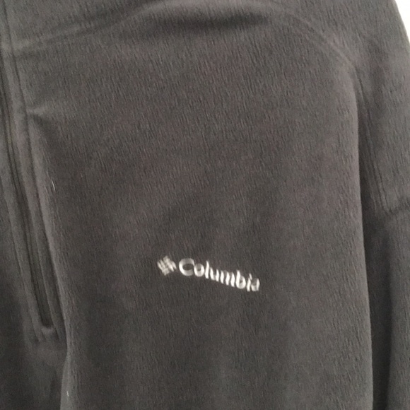 Columbia microfiber zip down front soft! fleece  mens black size XXL - Picture 5 of 9